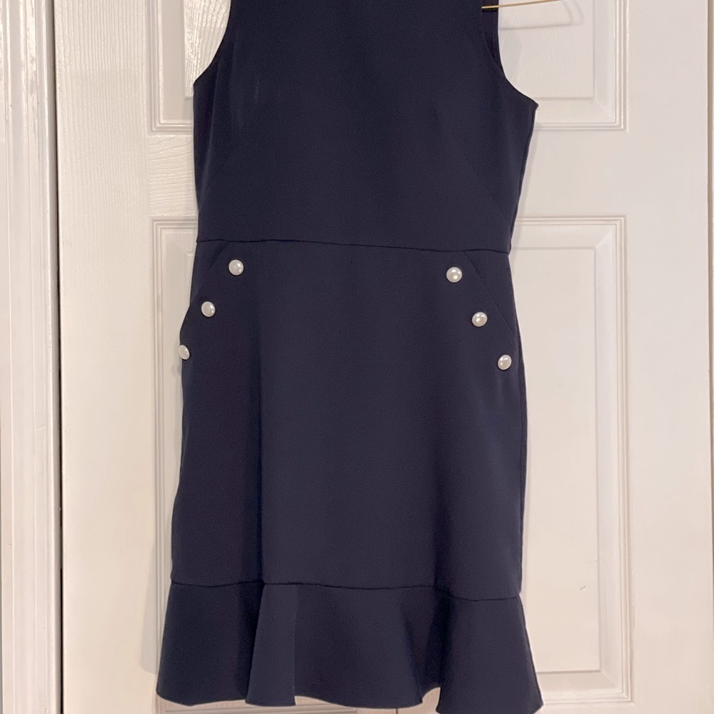 Classy Navy Sleeveless Dress